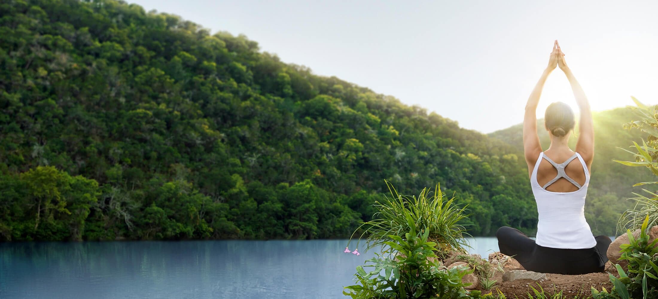 Lake Austin Spa Resort - yoga overlooking the lake at sunrise